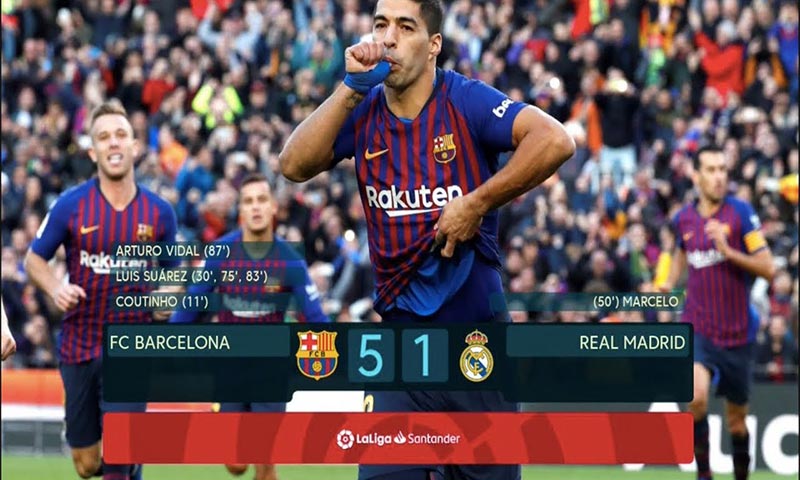 Trận đấu Barca 5 - 1 Real 